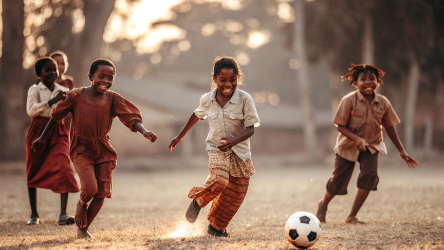 Anak Kecil Bermain Sepakbola